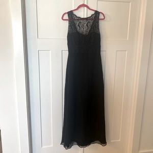 Jim Hjelm Black Chiffon Lace Dress - Size 12